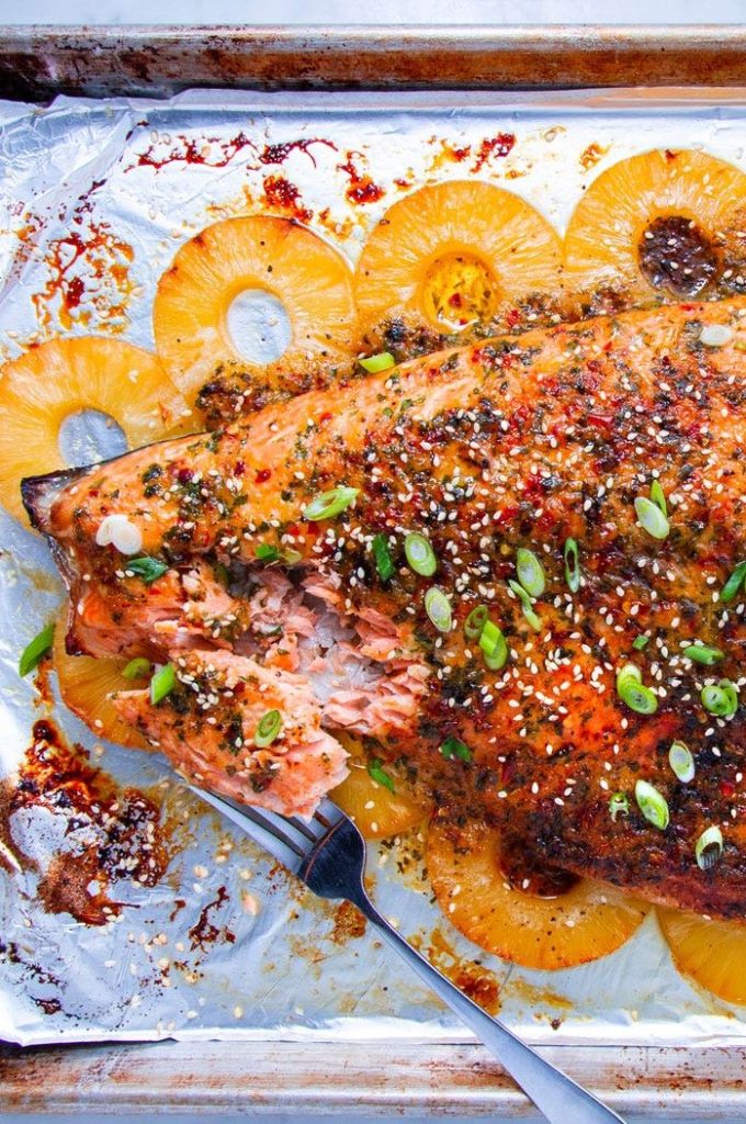 Baked Pineapple Salmon