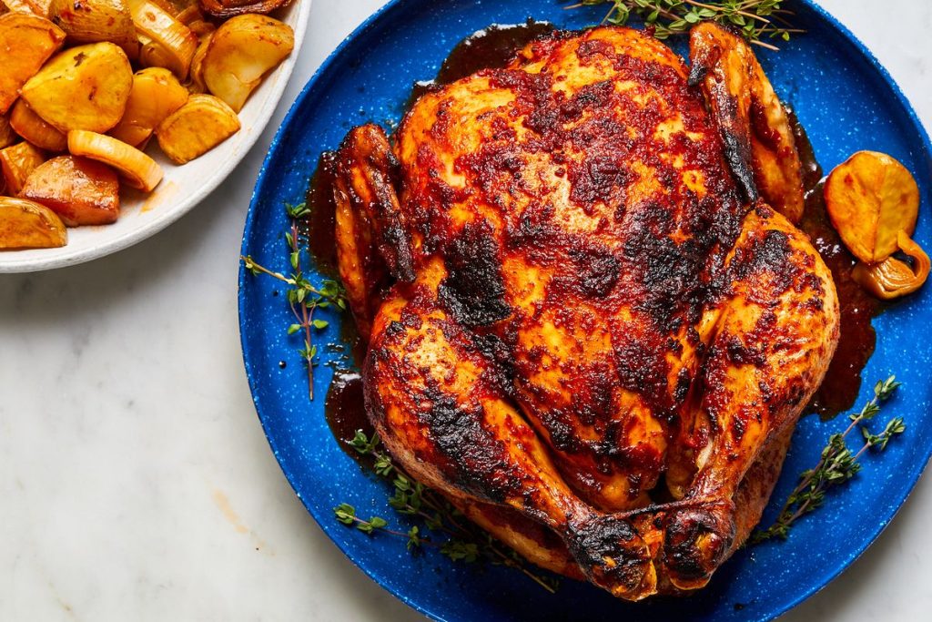 Tomato-Butter Roast Chicken