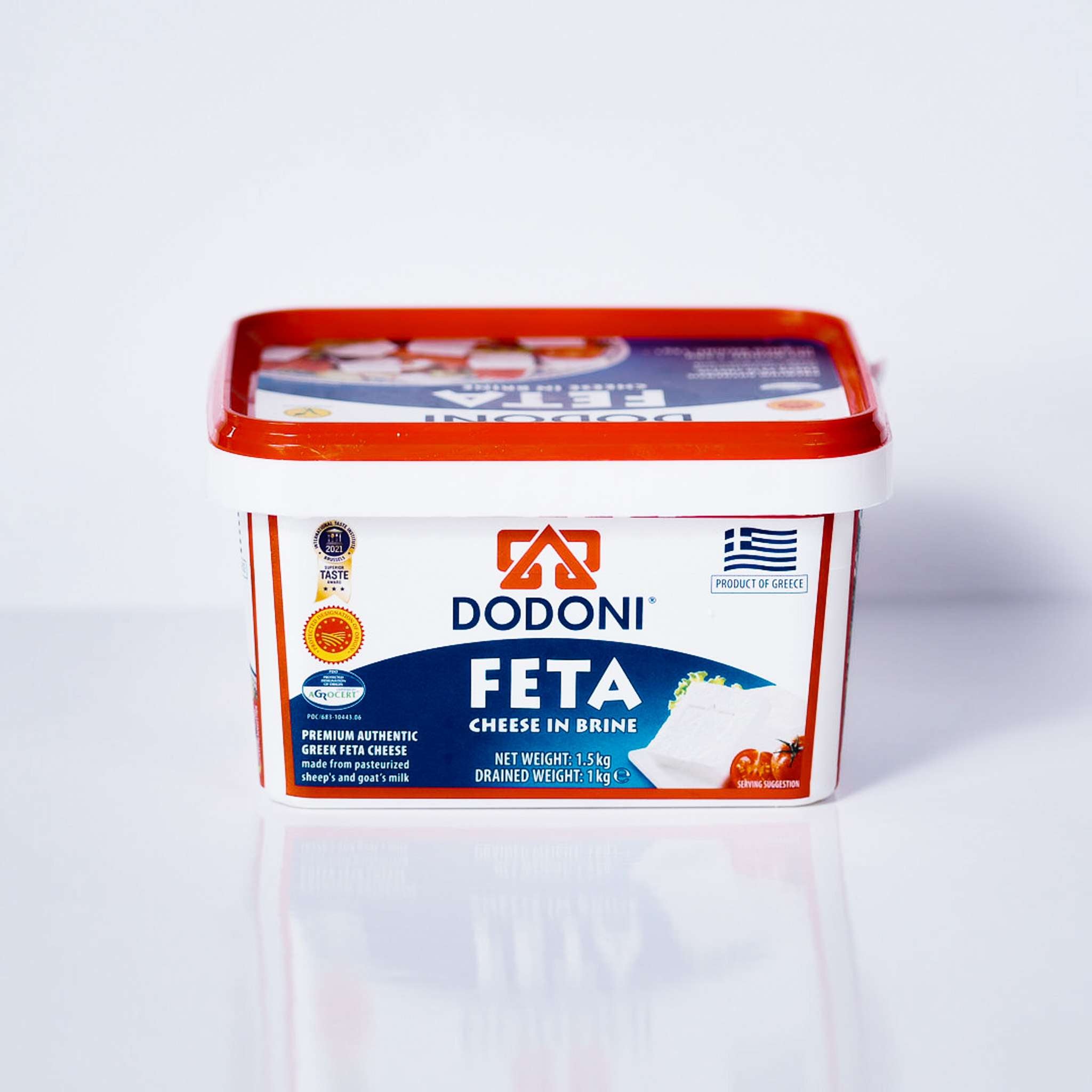Cheese – Feta In Brine By Dodoni – 1kg Tub