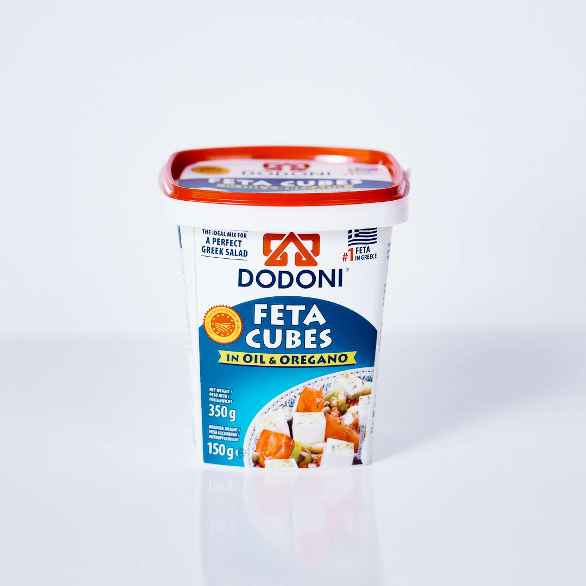 Cheese – Feta Cheese Cubes In Oil & Oregano By Dodoni 350g