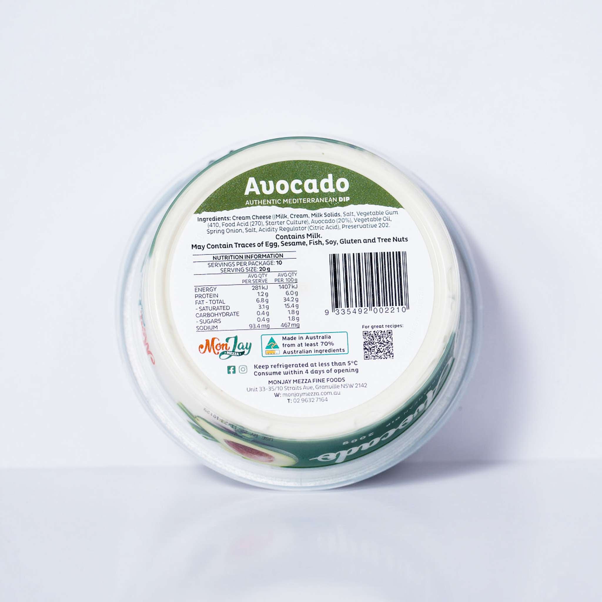 Dip – avocado By Monjay Mezza 200g