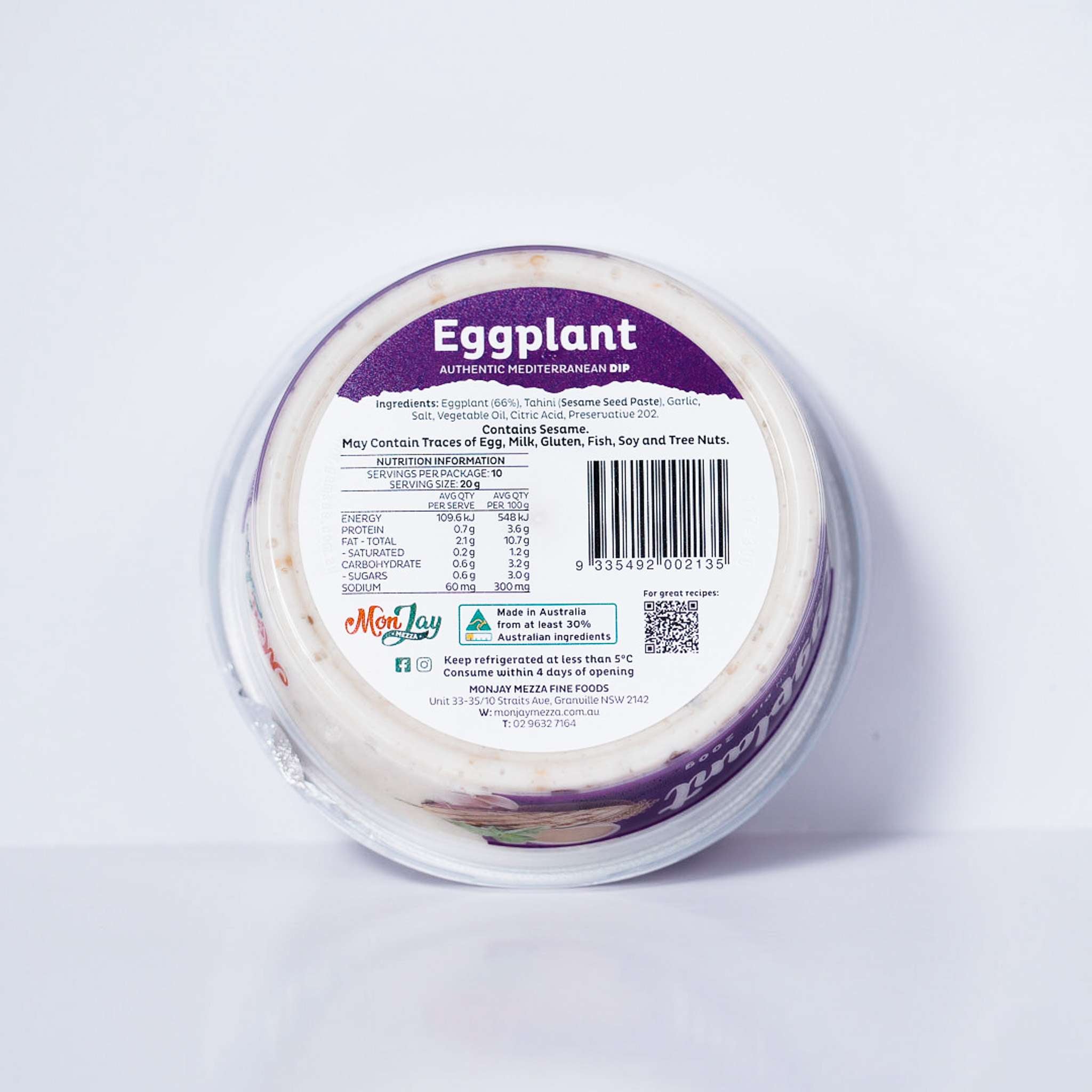 Dip – eggplant By Monjay Mezza 200g