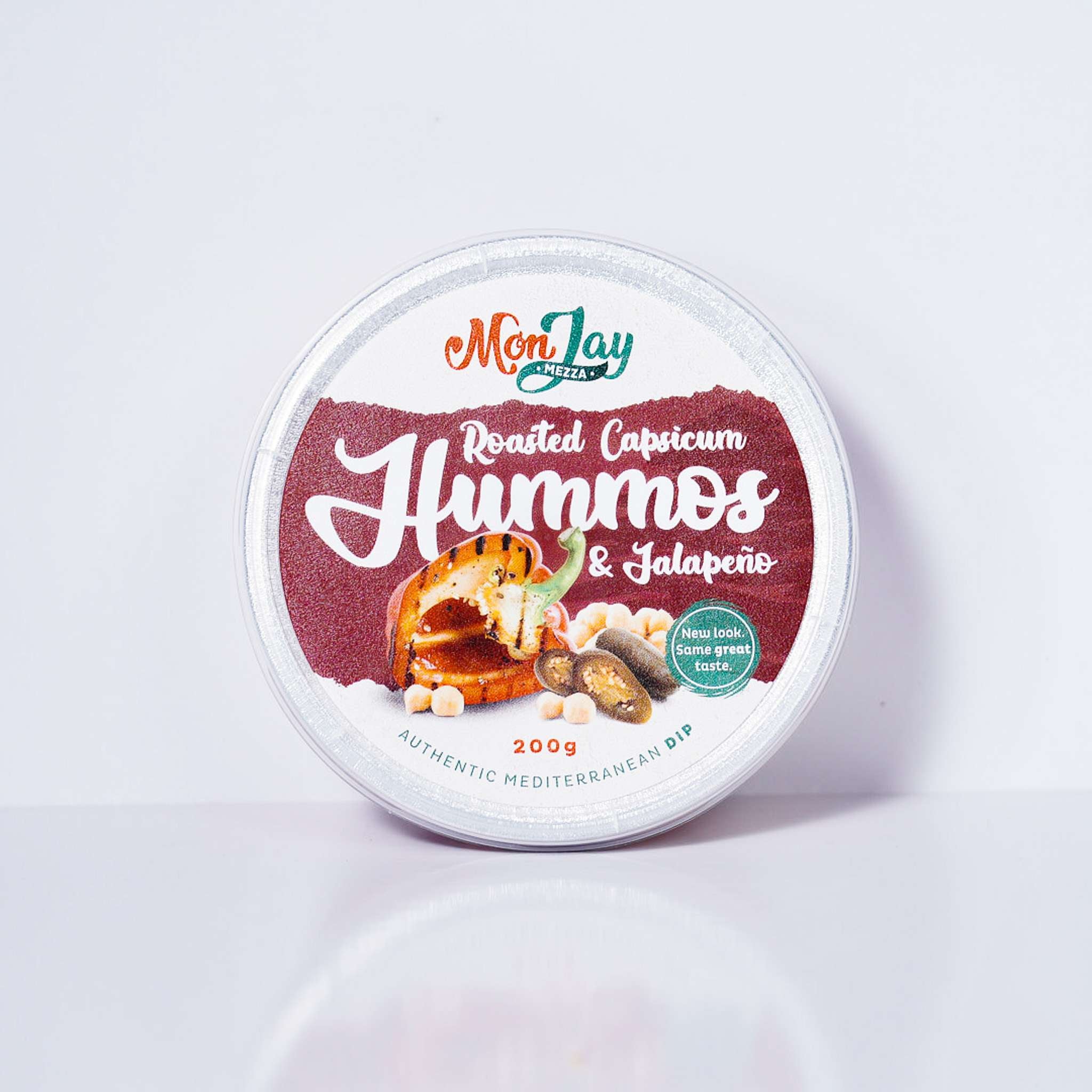Dip – Hummos With Roasted Capsicum & Jalapeno By Monjay Mezza 200g