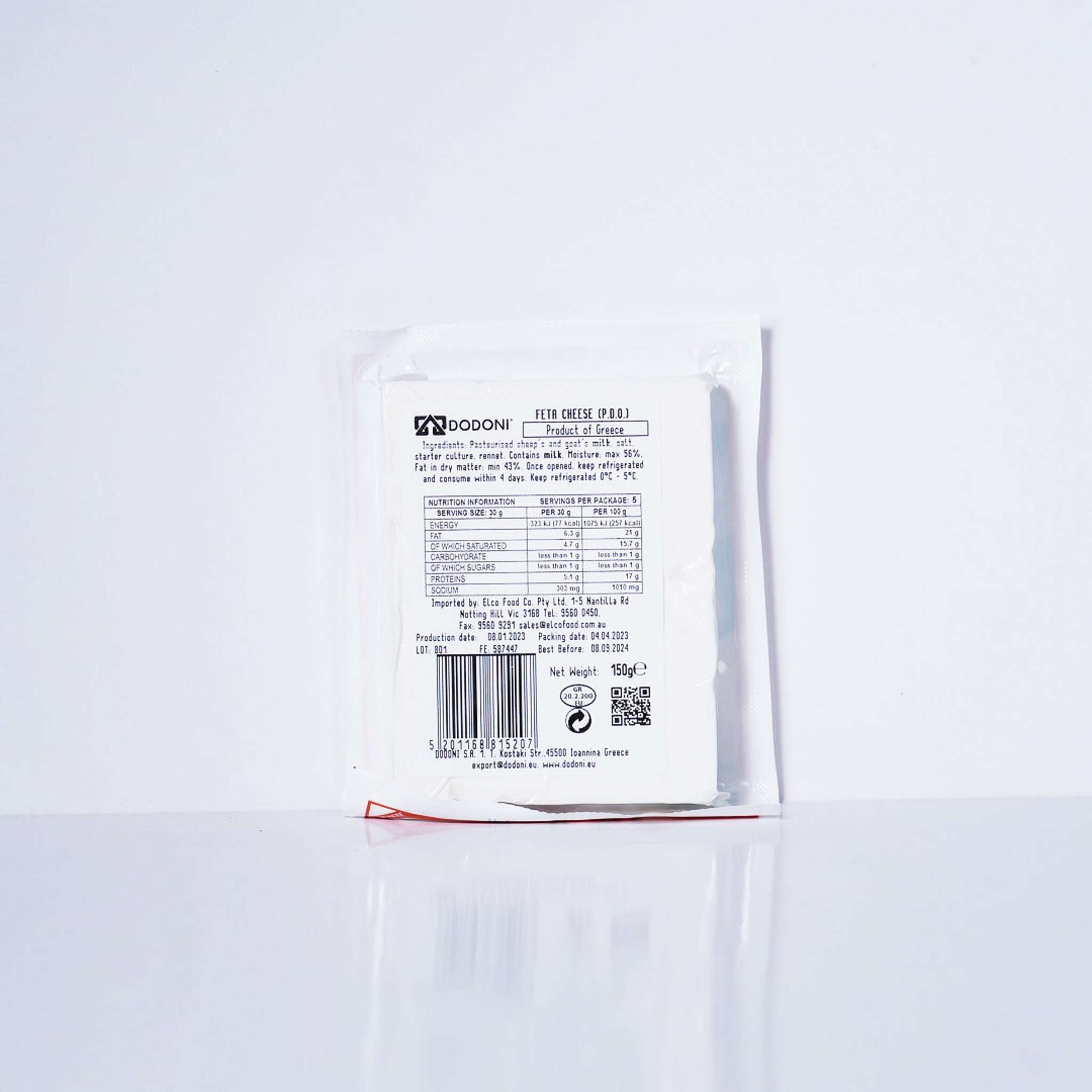 Feta Cheese ( P.D.O.) By Dodoni | 150g