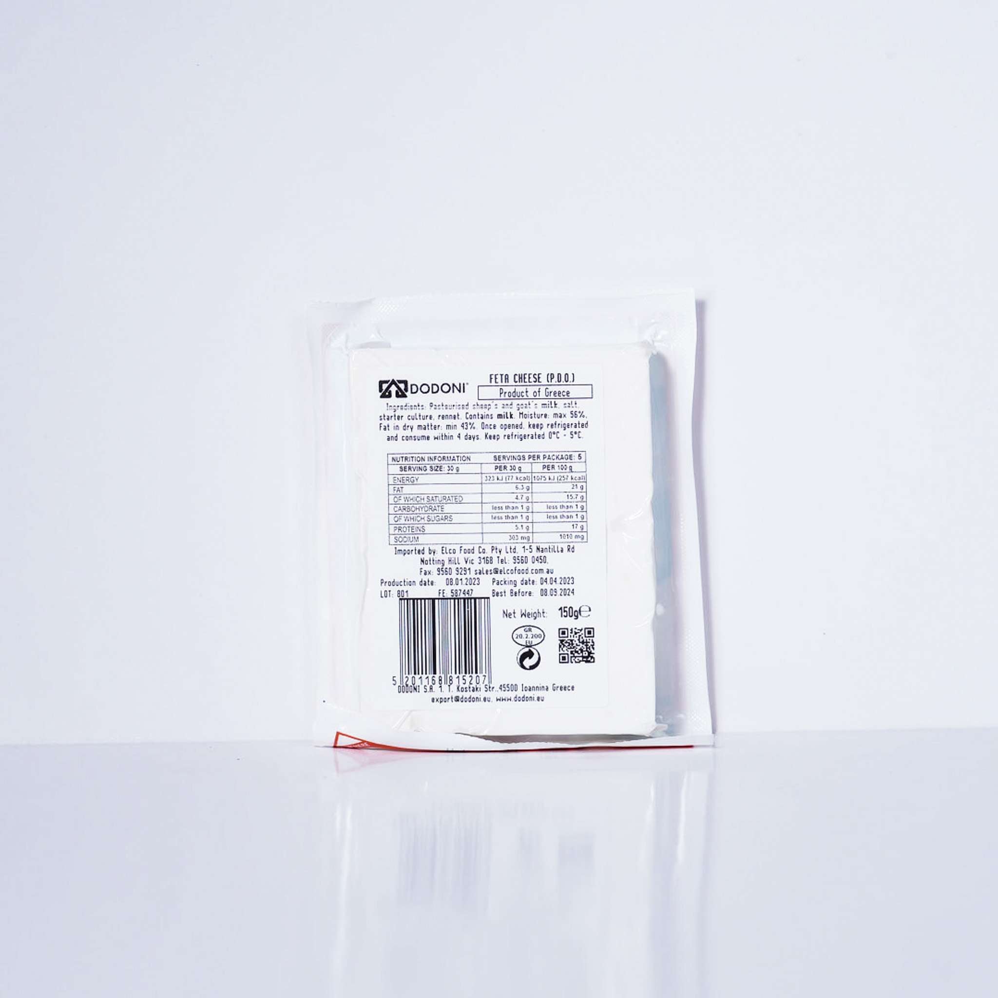 Feta Cheese ( P.D.O.) By Dodoni | 150g