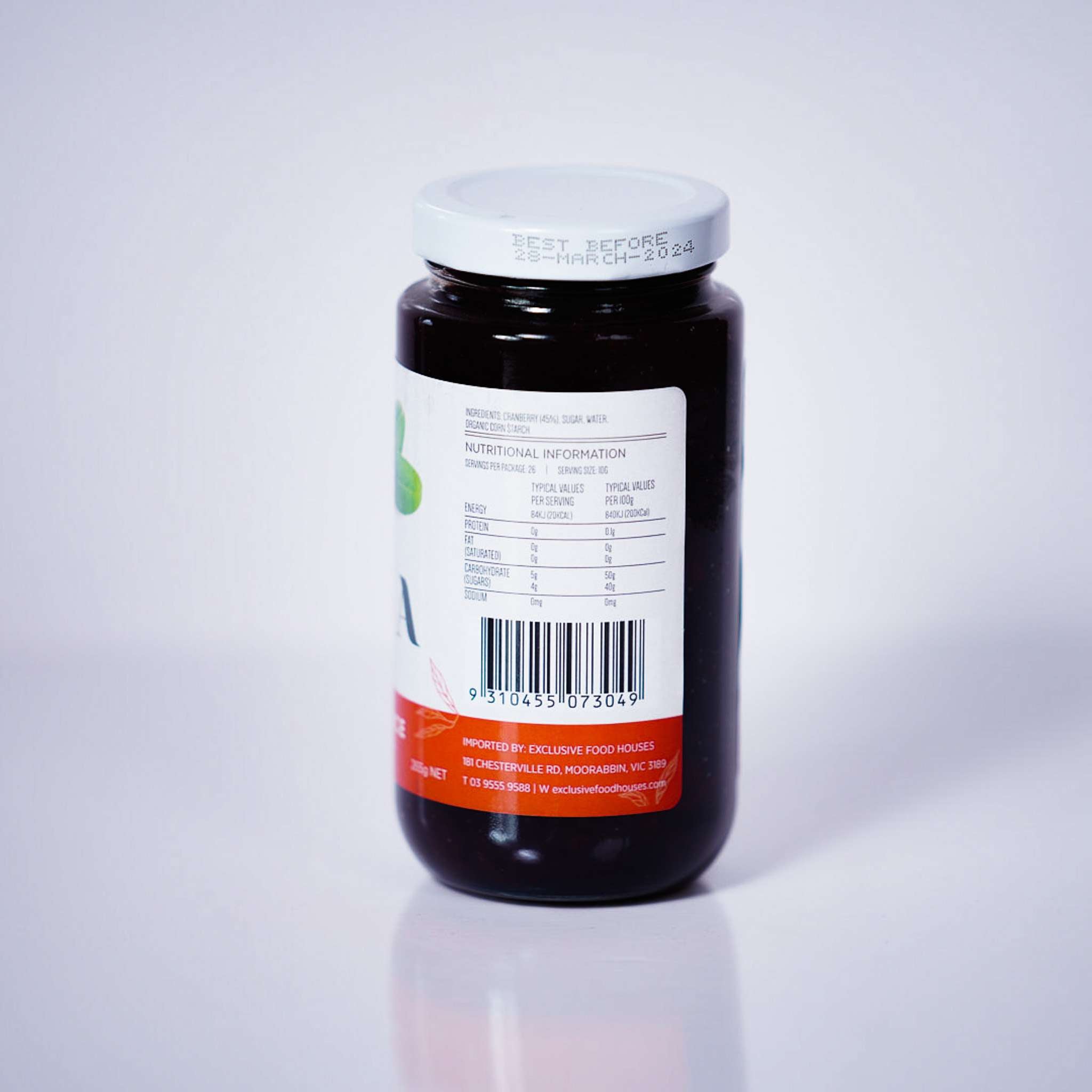 Jam Cranberry Sauce Whole Berry 265g By Tania