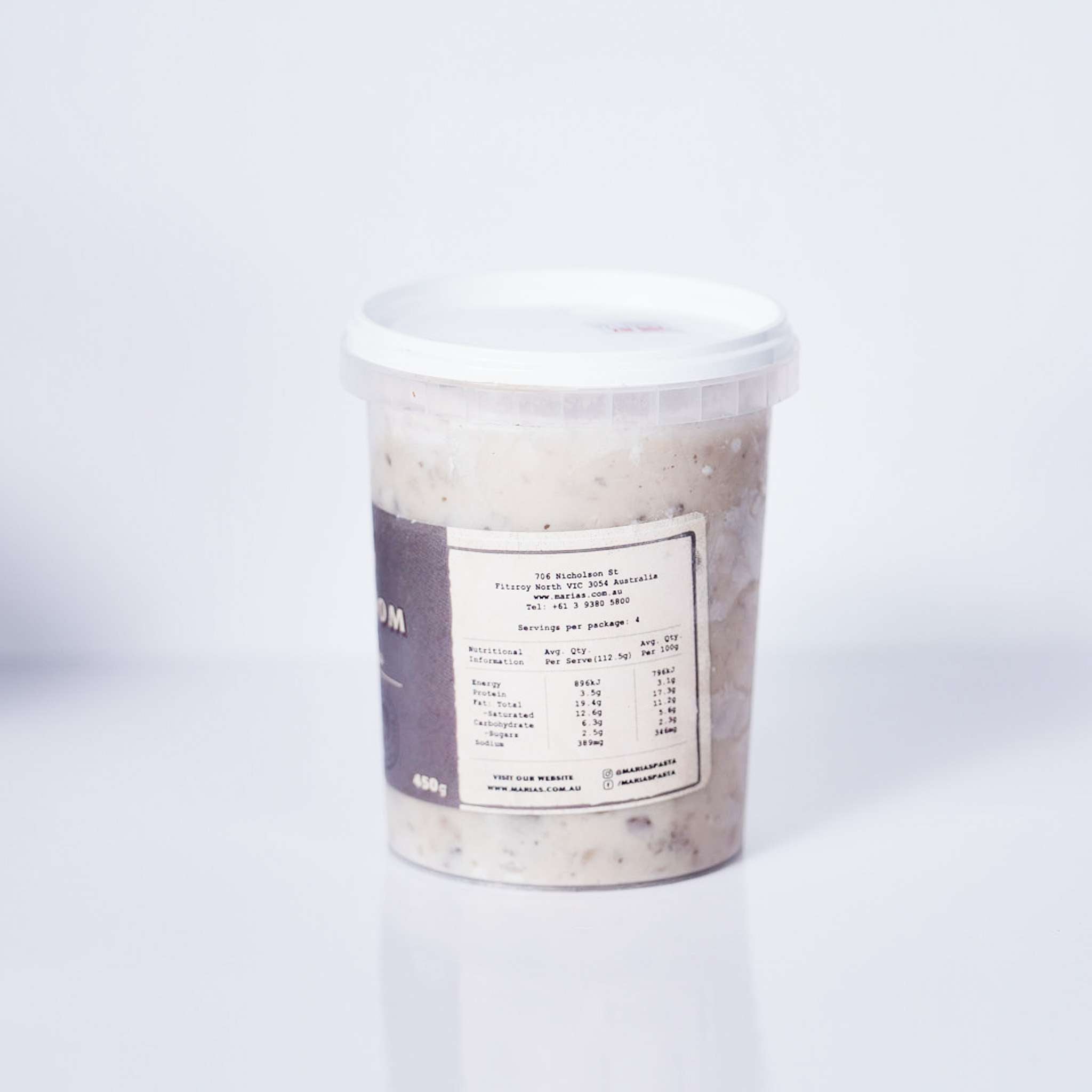 Cream And Mushroom Sauce 450g By Maria’s Pasta