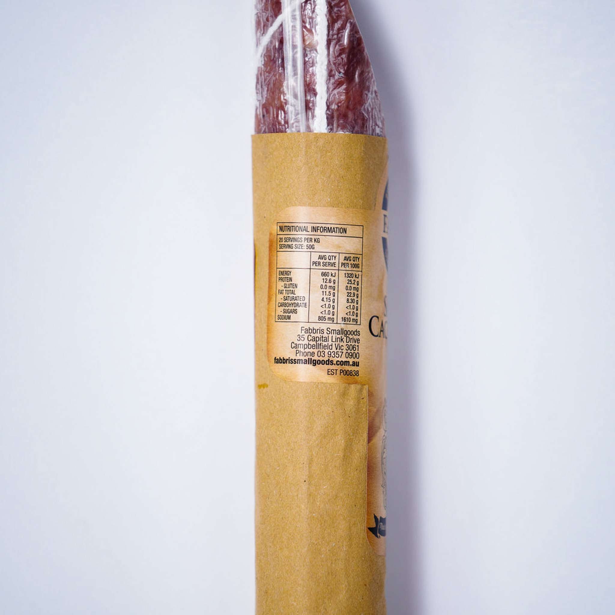 Salami – Cacciatore In Carte/Paper (MILD) By Fabbris