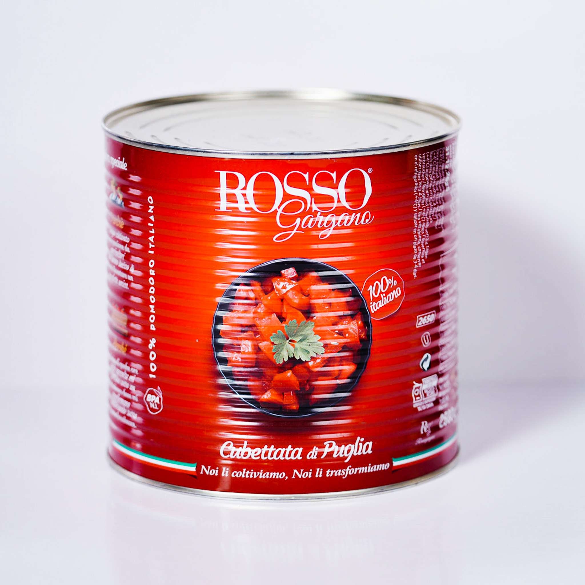 Tomato – Diced / Cubettata Di Puglia – By Rosso Gargano 2.5kg