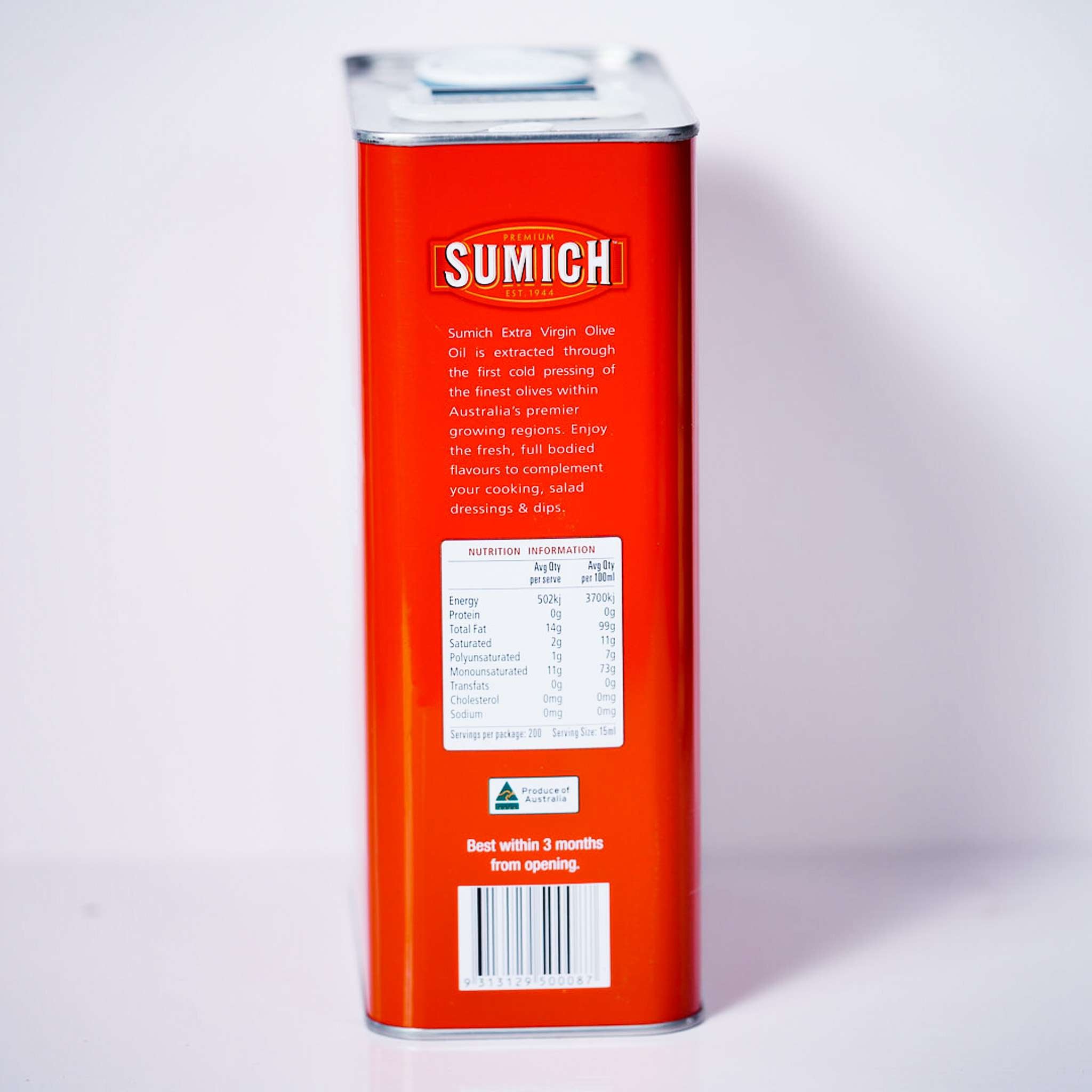 Oil – Extra Virgin Olive Oil By Sumich 3 Litre