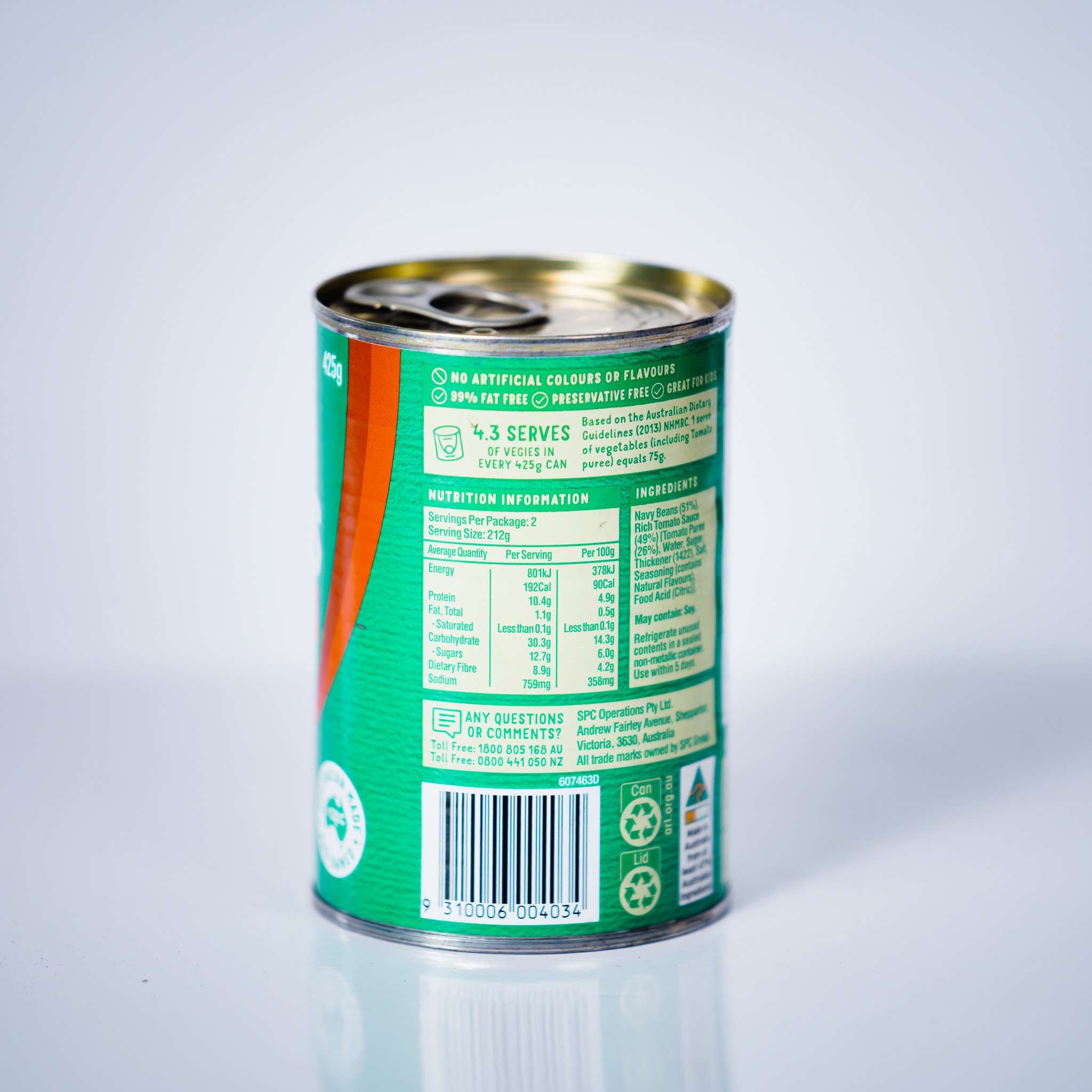 Beans – Baked Beans In Tomato Sauce By SPC 425g