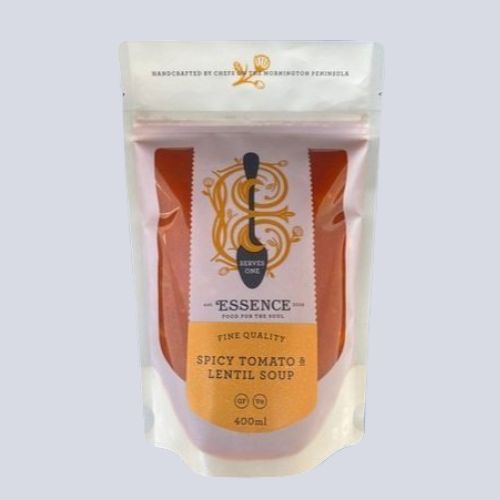 Spicy Tomato & Lentil Soup (GF, Ve) Essence Food For The Soul | 400ml
