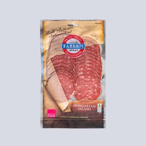 Salami – Hungarian Sliced (Mild) By Fabbris 150g