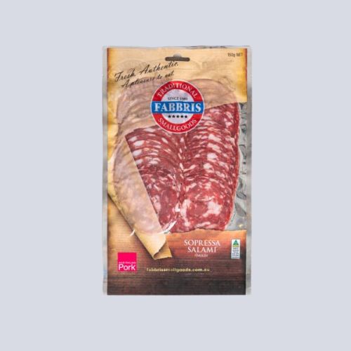 Salami – Sopressa Sliced (Mild) By Fabbris 150g