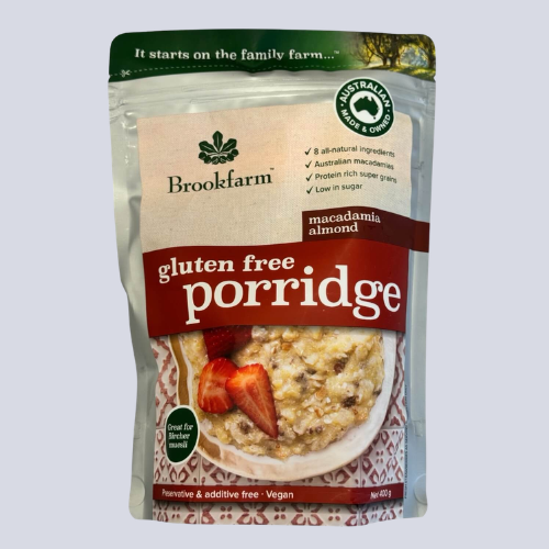 Gluten Free Porridge Macadamia Almond | Brookfarm 400g