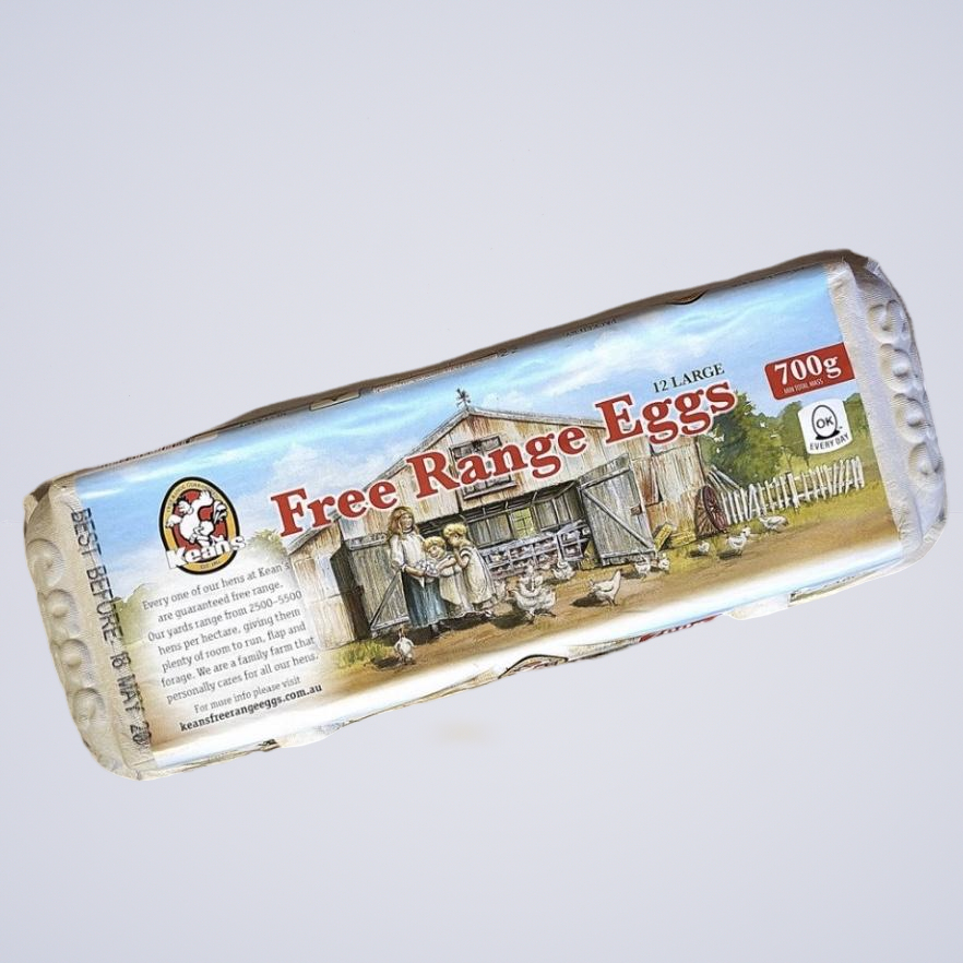 Eggs Free Range 700g – (Per Dozen) Kean’s Farm Vic.