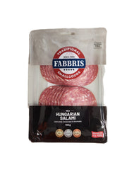 Fabbris Salami Hungarian Mild Sliced - 100g Packet