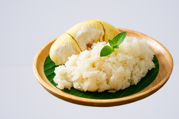 Frozen Durian Sticky Rice With Coconut Milk 180g 3