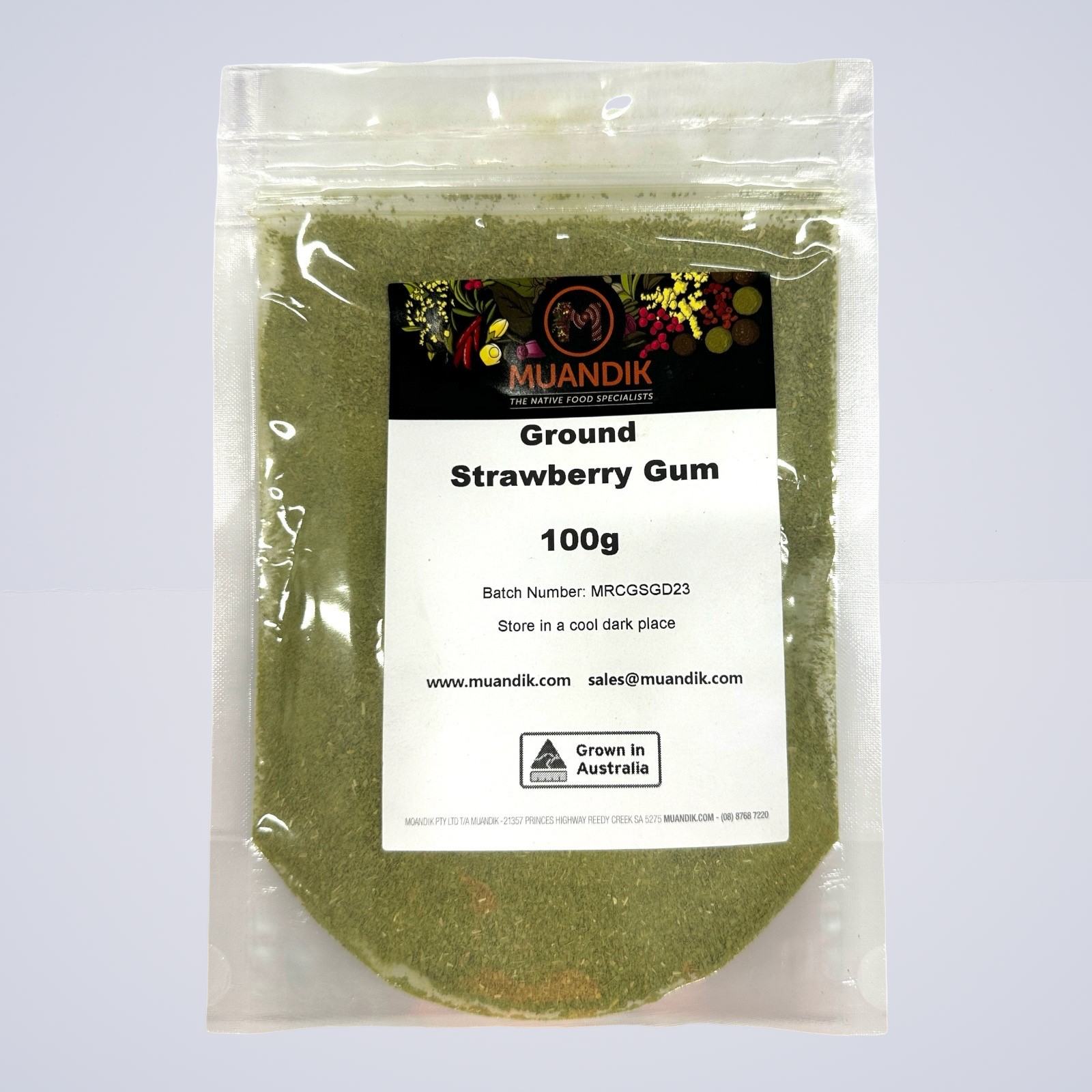 Ground Strawberry Gum 100g By Muandik