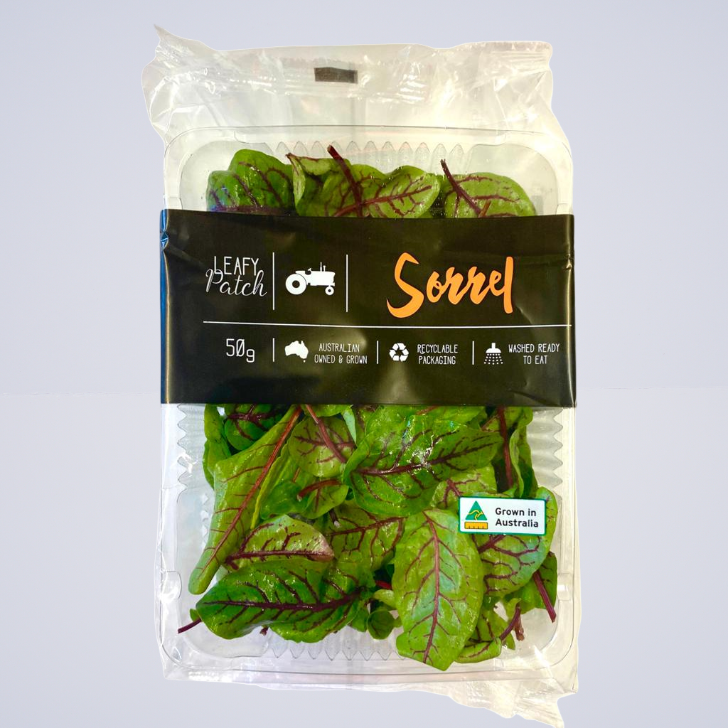 Herb – Sorrel Red Vein Baby Leaves 50g Punnet
