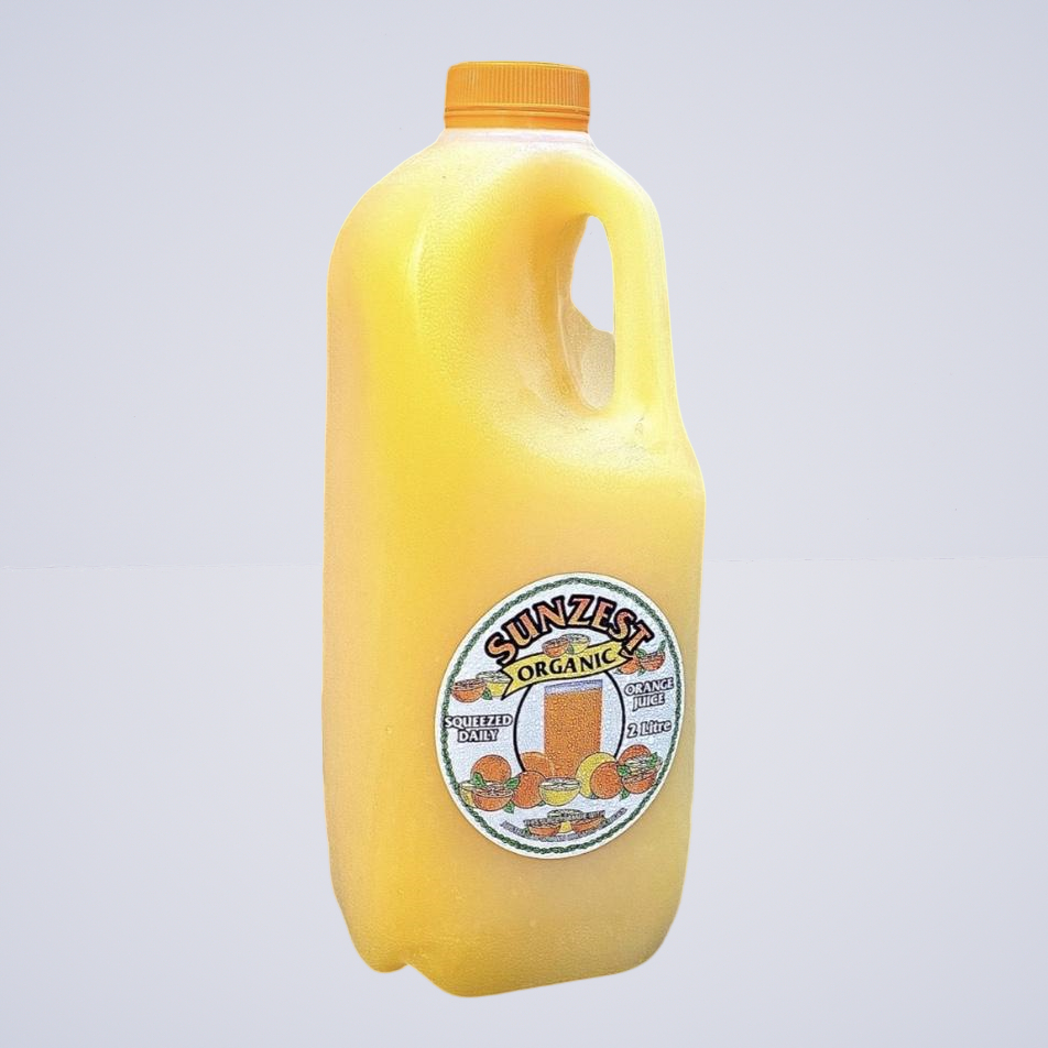 Juice – Sunzest Orange Organic 100% “Squeezed Fresh Daily” 2Lt