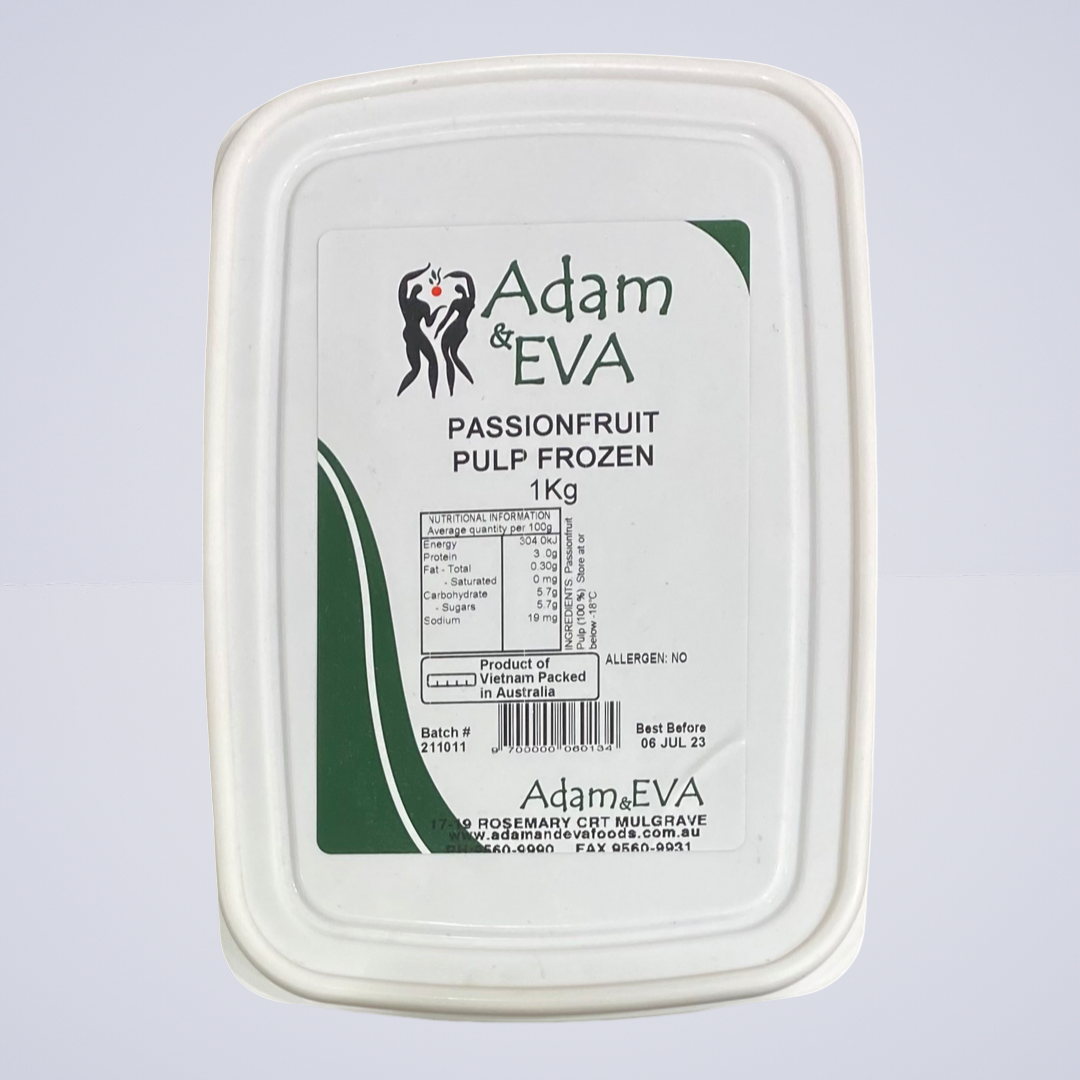 Passionfruit Pulp Frozen – By Adam & Eva 1kg