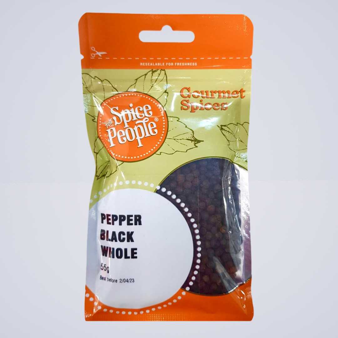 Peppercorns – Black Whole Dried 55g By Gourmet Spices