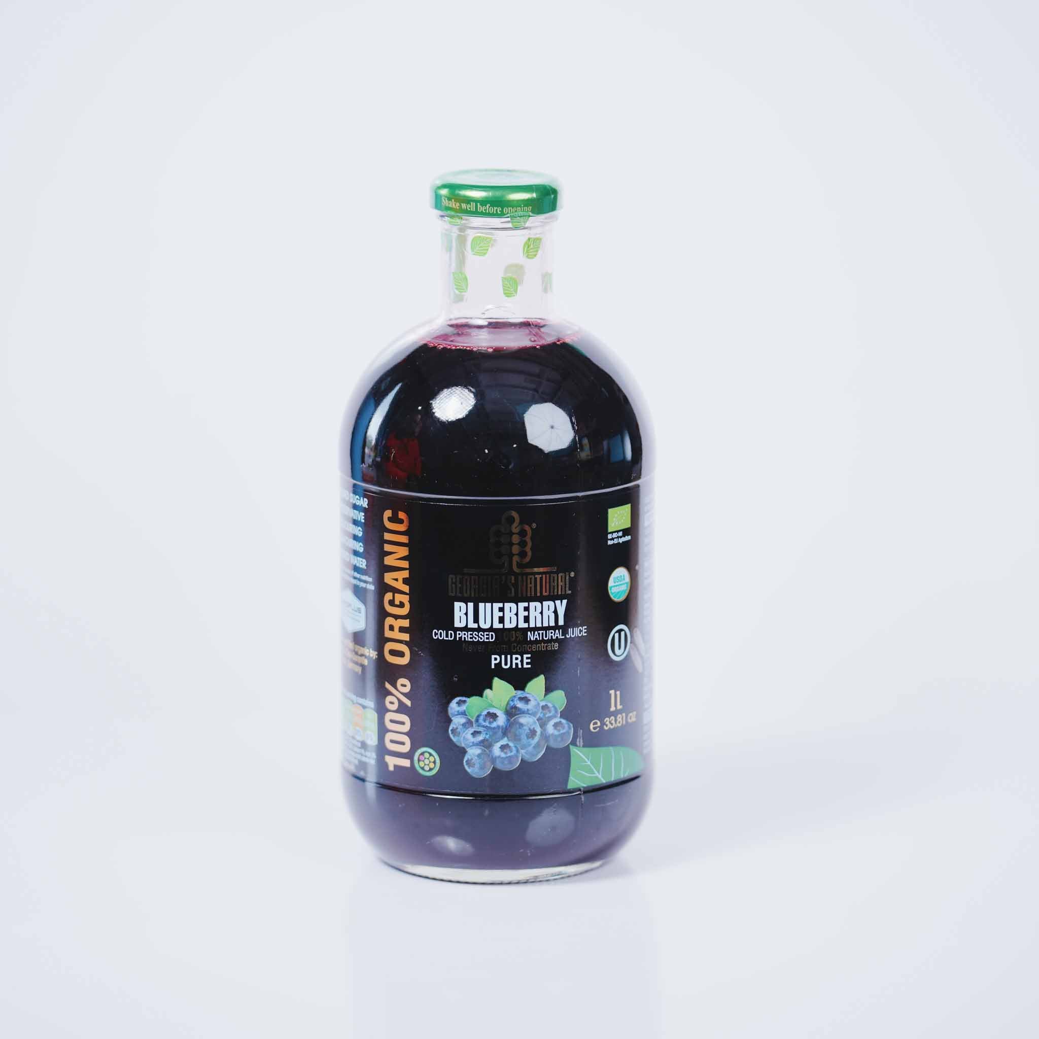 Juice – Blueberry ORGANIC 100% Cold Pressed By Georgia’s Natural ｜6 Pack