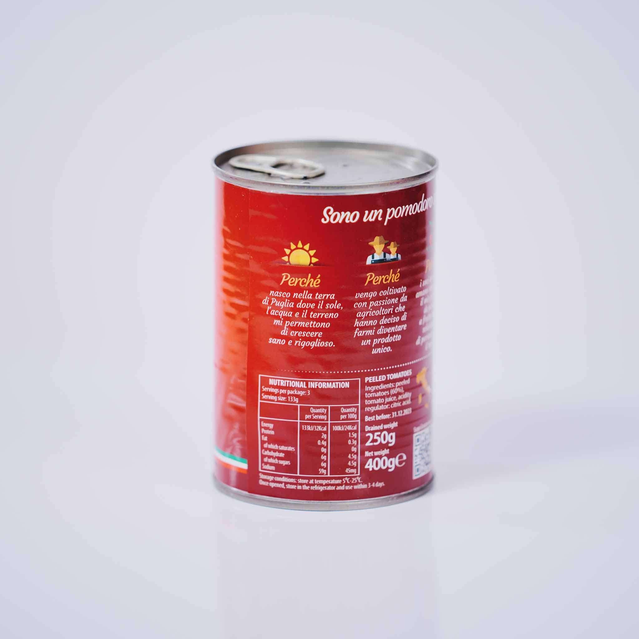 Tomato – Peeled Whole/Pelati Di Puglia – By Rosso Gargano ｜400g Can