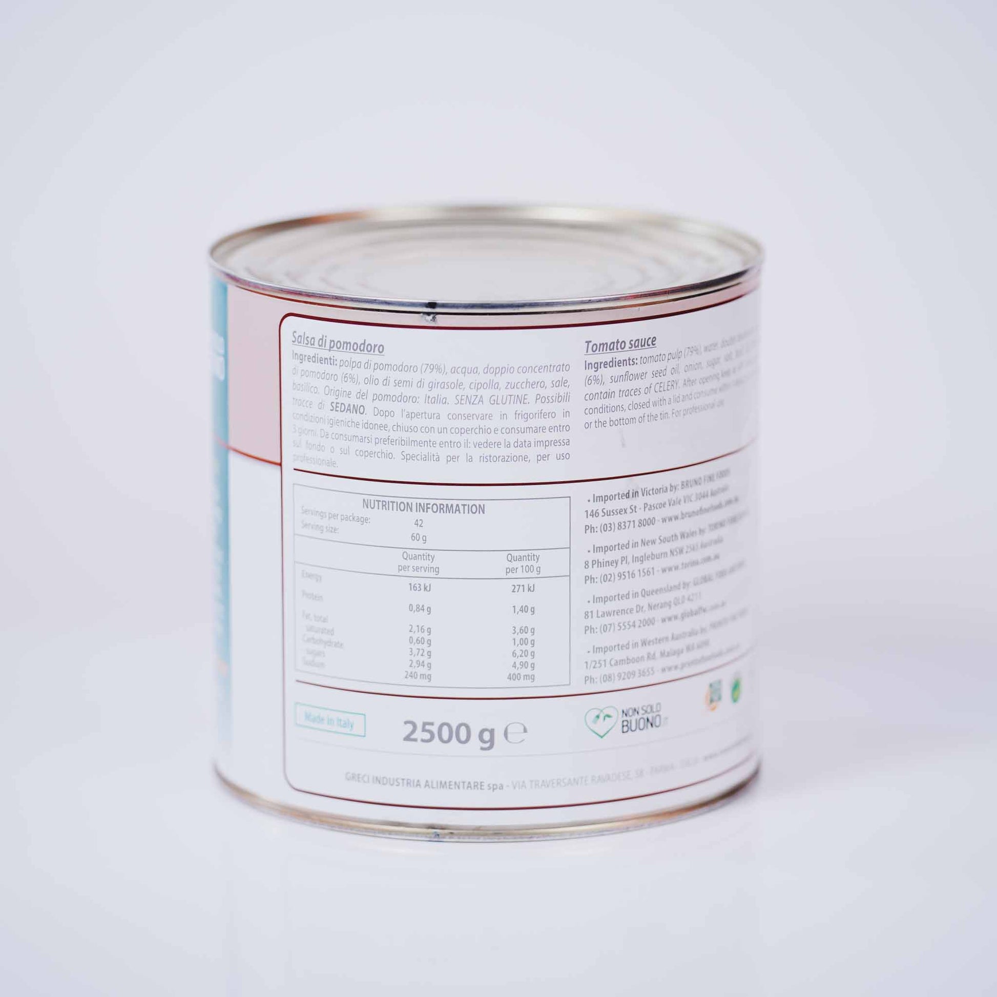 Tomato – Sugo (Sauce) Al Pomodoro READY TO USE By Prontofresco ｜2.5kg Tin