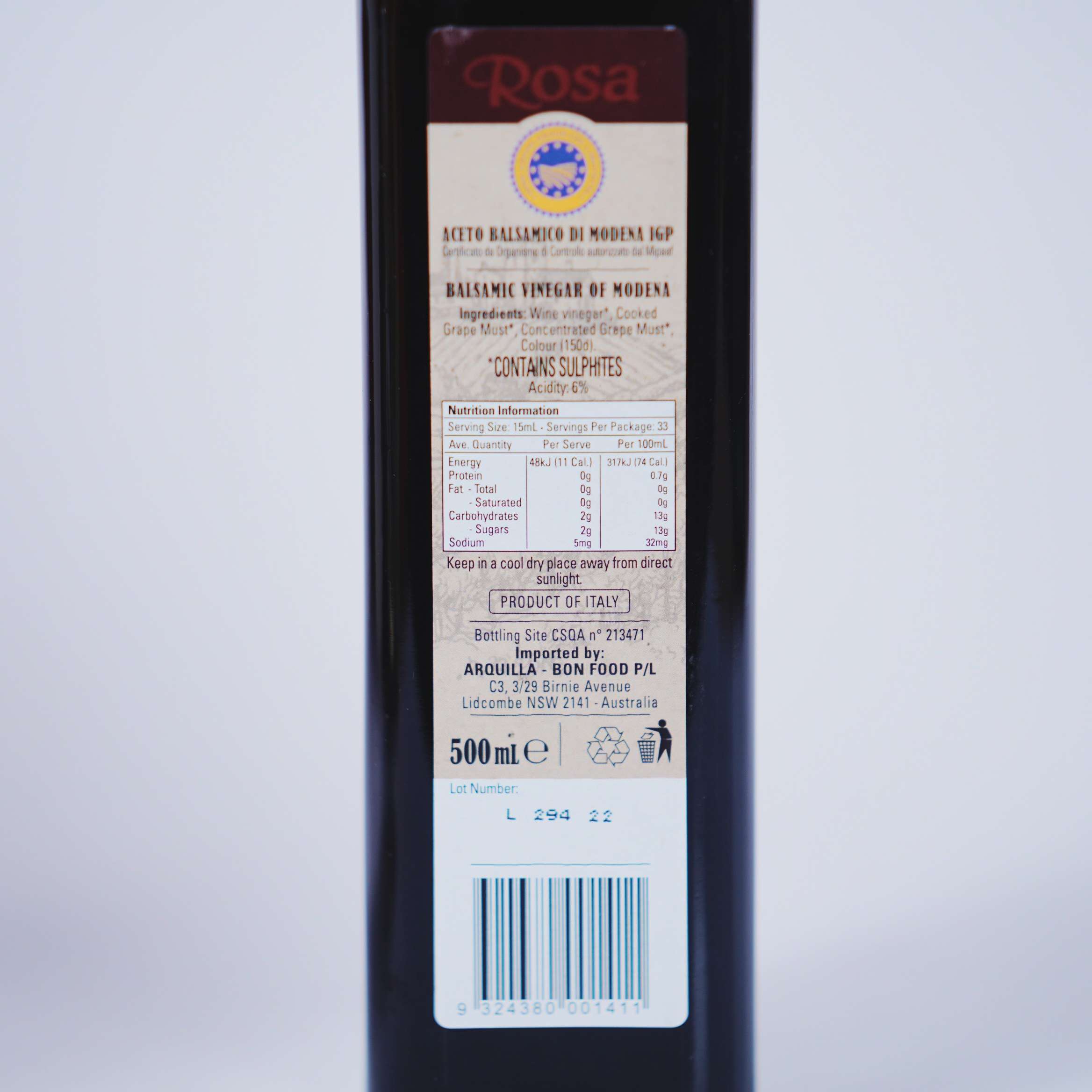 Vinegar – Balsamic Of Modena By Rosa ｜500ml