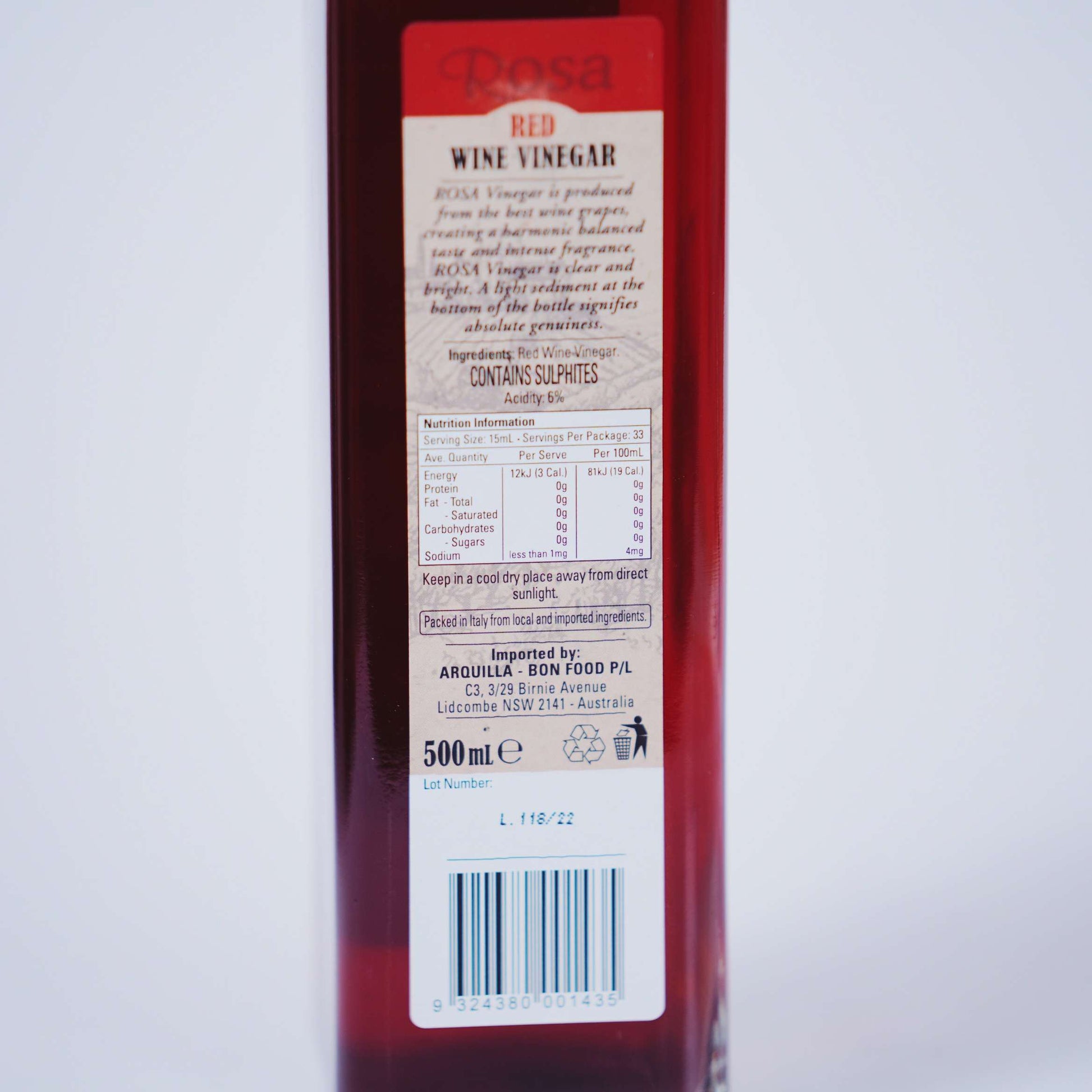 Vinegar – Red Wine By Rosa｜500ml