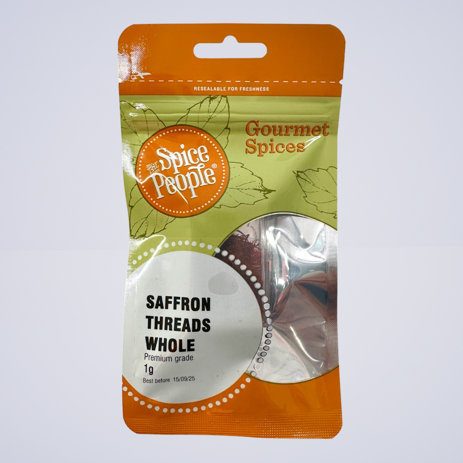Saffron -Threads Whole 1g By Gourmet Spices