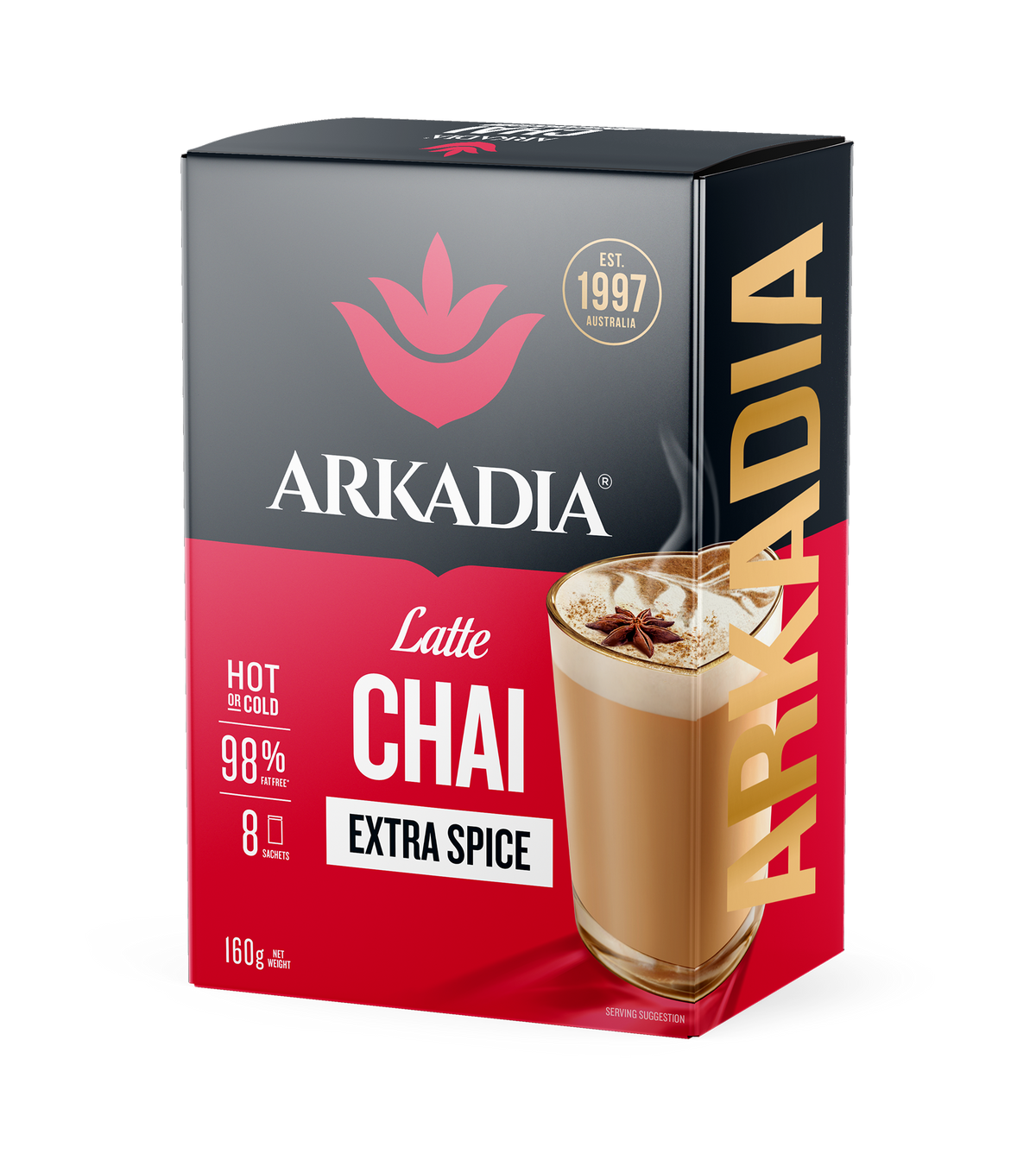 Arkadia Chai Latte Extra Spice Sachets 20g - 8pk