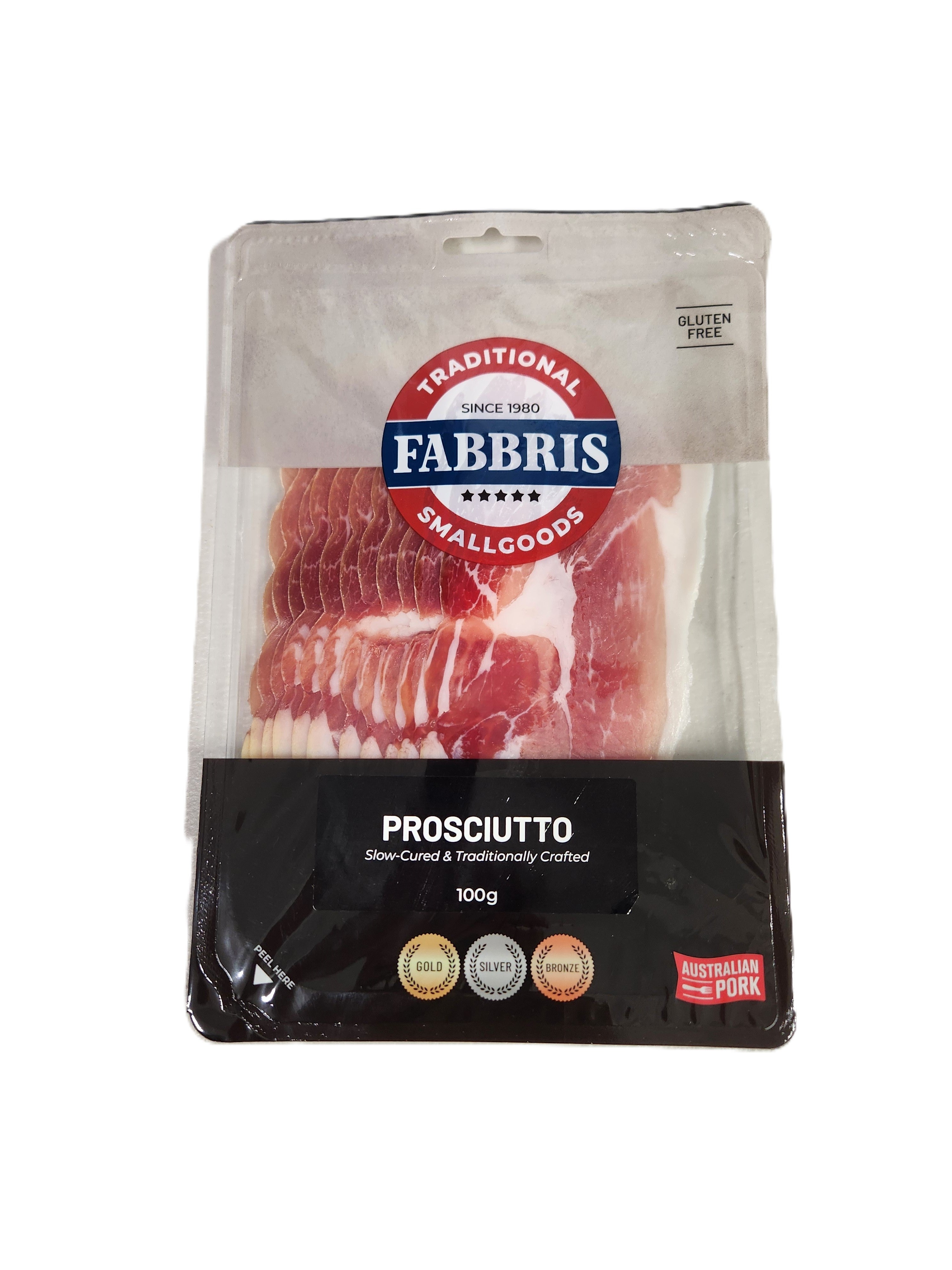 Prosciutto Sliced – By Fabbris “Multiple Award Winning Medals” | 100g